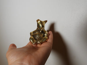 Solid Brass Bear Figurine
