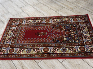 Red Turkish Oriental Machinemade Rug 80x125Cm