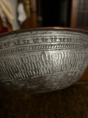 Old Handmade Ottoman Copper  Bowl