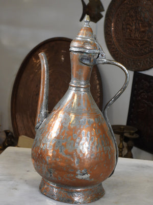 Hand Hammered Old Copper Ewer