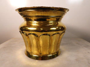 Handhammered Brass Planter Pot