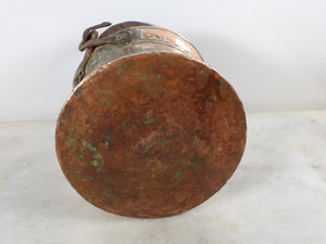 Old Copper Bucket with Iron Handle