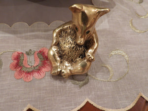 Solid Brass Bear Figurine