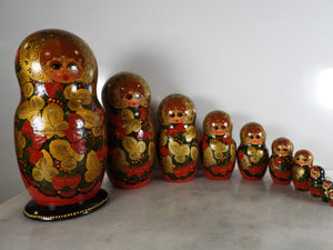 10 Pieces Handmade Russian Matryoshka Doll