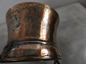 Old Copper Bucket with Iron Handle