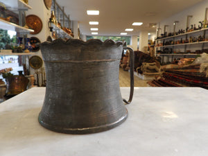 Copper 1 handled Measure / Hand  Hammered Pot