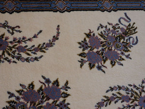 Beige &Purple Color Oriental Wool Rug