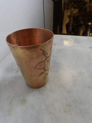 Old Handmade Brass Cup