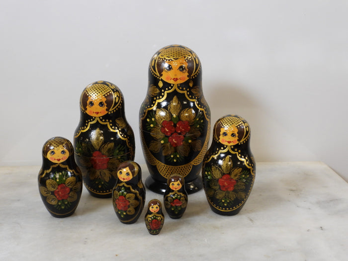 7 Pieces Handmade Matryoshka Doll signed by artist