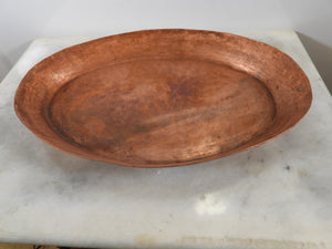 Hqnd Hammered Oval Copper Dish