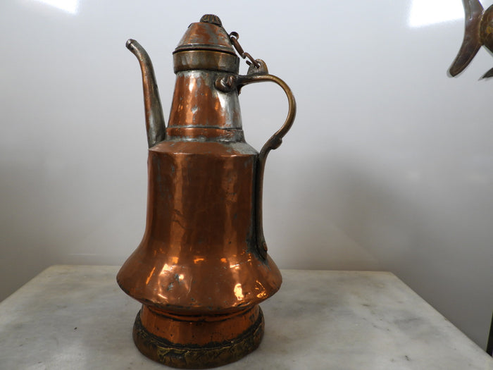 VINTAGE 1940s COPPER WATER EWER-PITCHER BELL SHAPED
