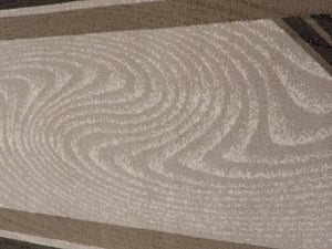 Beige & Brown Color Wool Rug 80x160 Cm