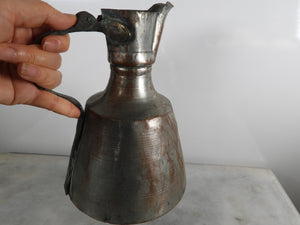 Old Hand Hammered Copper Pitcher Jug