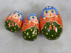 Set of 3 Vintage Russian Easter Egg