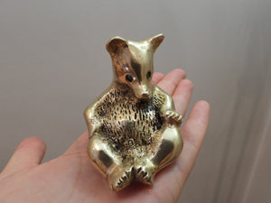 Solid Brass Bear Figurine
