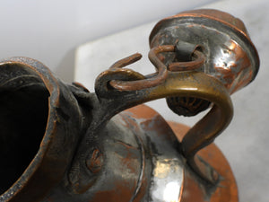 VINTAGE 1940s COPPER WATER EWER-PITCHER BELL SHAPED