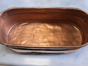 Hand Hammered Oval Copper Planter