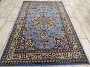 Vintage Blue Turkish Wool Machinemade Rug 120x180 Cm