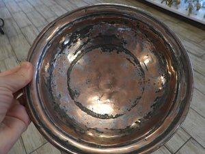 Small Handmade Round Copper Shallow Bowl