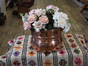 Handmade Round Copper Planter