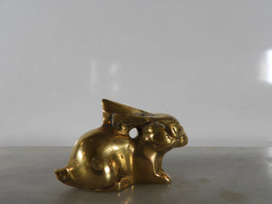 Small Brass Rabbit Figurine