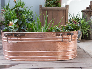 Large Oval Copper planter