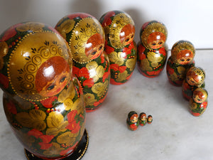 10 Pieces Handmade Russian Matryoshka Doll