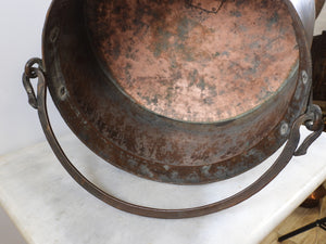 Large Old Copper Bucket