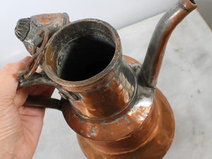 VINTAGE 1940s COPPER WATER EWER-PITCHER BELL SHAPED