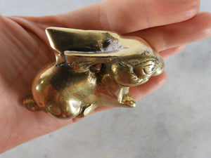 Small Brass Rabbit Figurine