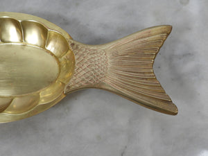 Fish Shaped Brass Decaorative Service Dish