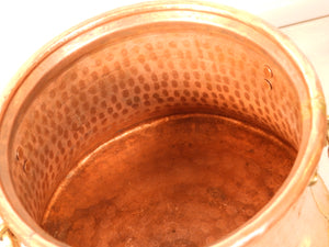 Vintage Handhammered Copper Cauldron