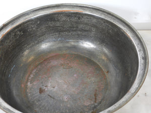 Old Large Handmade Copper Bowl