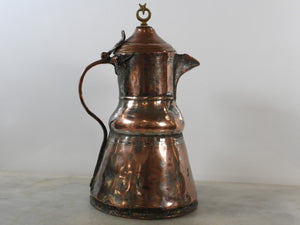 Traditional Turkish Coffee Pot with Crescent Star