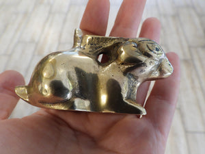 Small Brass Rabbit Figurine