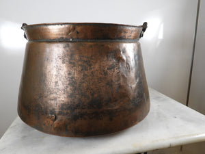 Large Old Copper Bucket