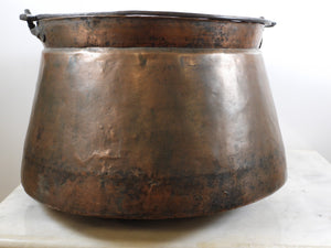 Large Old Copper Bucket