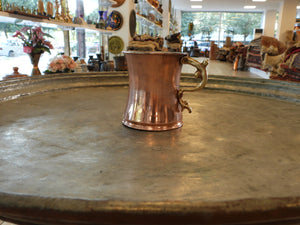 Handmade Copper Beer Mug with Fancy Handle