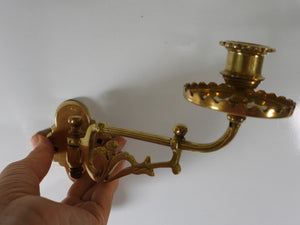 Brass Piano Candlesticl/ Wall Scone