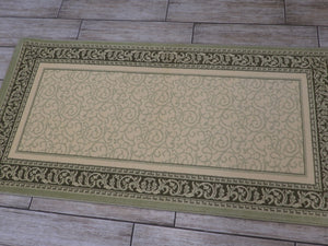 Green Color Turkish Machinemade Rug