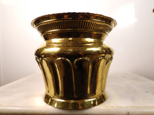 Handhammered Brass Planter Pot