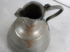 Old Hand Hammered Copper Pitcher Jug