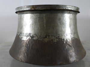 Old Handmade Copper Cauldron