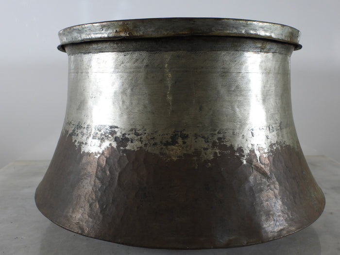 Old Handmade Copper Cauldron