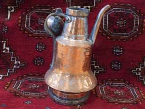 VINTAGE 1940s COPPER WATER EWER-PITCHER BELL SHAPED