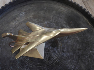 F-111 Brass model Military fighter plane.