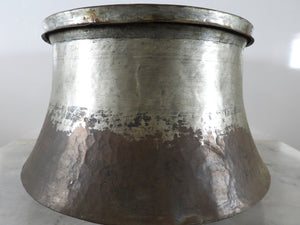 Old Handmade Copper Cauldron