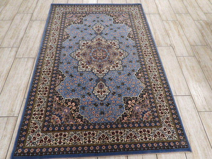 Vintage Blue Turkish Wool Machinemade Rug 120x180 Cm