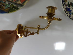 Brass Piano Candlesticl/ Wall Scone