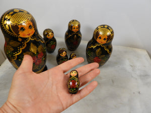 7 Pieces Handmade Matryoshka Doll signed by artist